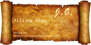 Jilling Olga névjegykártya